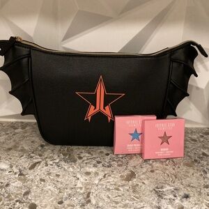 NEW Jeffree Star Large Pouch Cosmetic Case With Eyeshadow & Blush